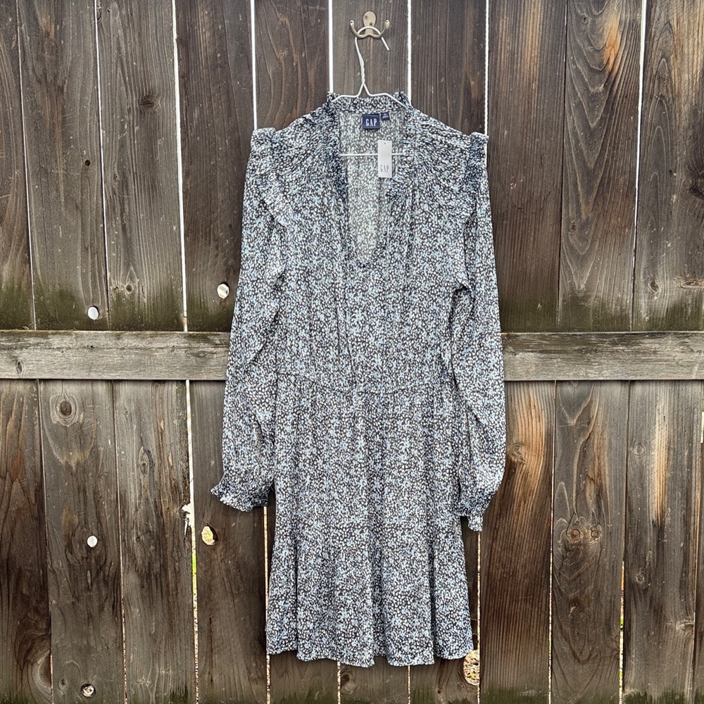 GAP Patterned Long Sleeve Dress